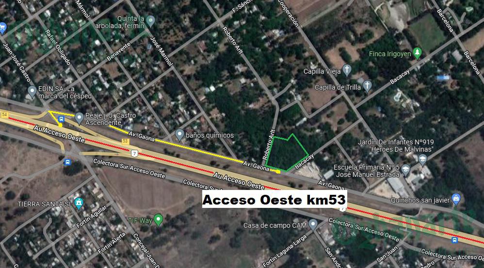 Fracción en venta sobre ACCESO OESTE - Gral. Rodriguez