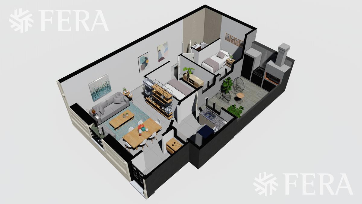 Venta departamento tipo casa PH 3 ambientes con patio en Sarandi (28650)