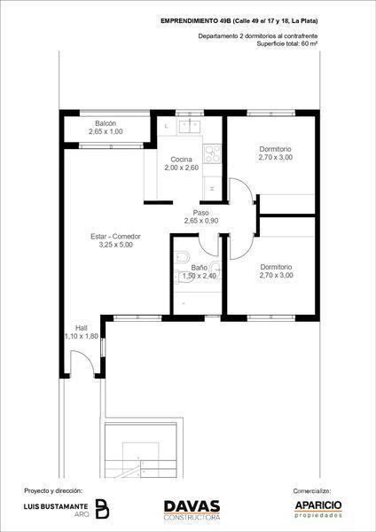 Departamento en 49 entre 17 y 18