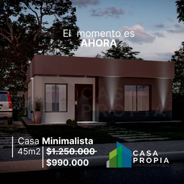 Casa prefabricada minimalista 45 m2