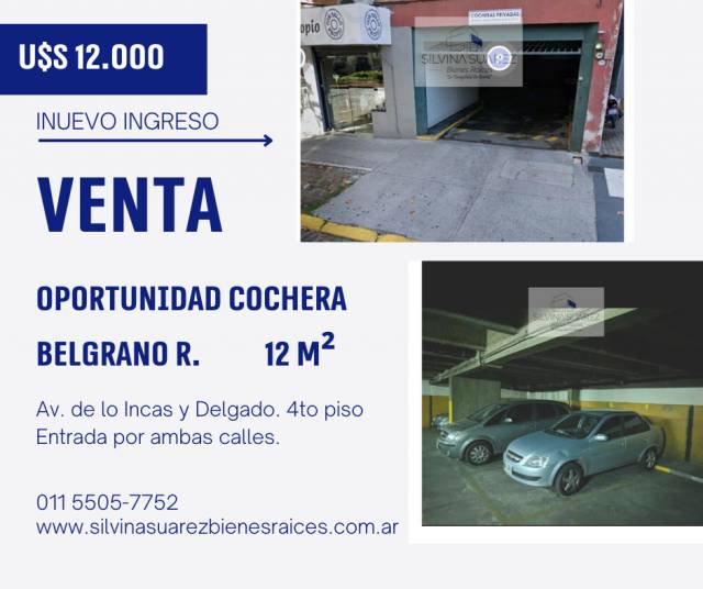 Venta de Cochera - Belgrano R